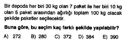 Permütasyon-Kombinasyon Testi