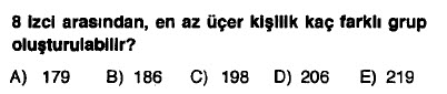 Permütasyon-Kombinasyon Testi