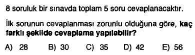 Permütasyon-Kombinasyon Testi