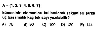 Permütasyon-Kombinasyon Testi