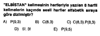 Permütasyon-Kombinasyon Testi