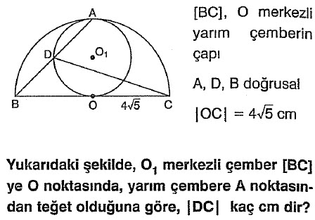 Çemberde uzunluk test