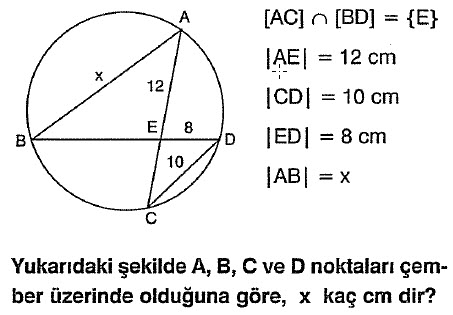 Çemberde uzunluk test