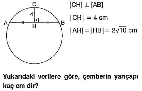 Çemberde uzunluk test