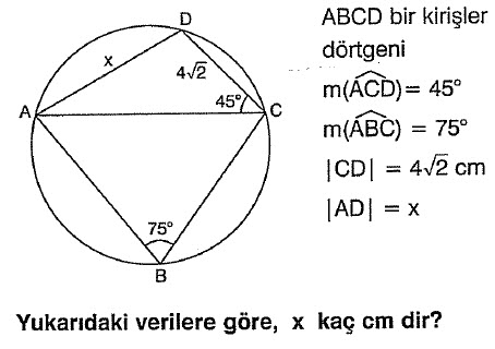 Çemberde uzunluk test