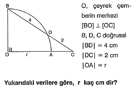 Çemberde uzunluk test