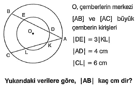 Çemberde uzunluk test