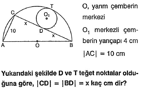 Çemberde uzunluk test