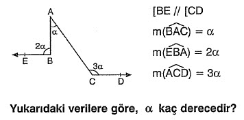 Doğruda Açılar Soru 3