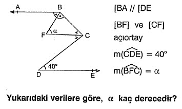 Doğruda Açılar Soru 3