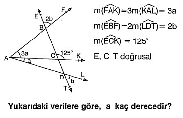 Doğruda Açılar Soru 3