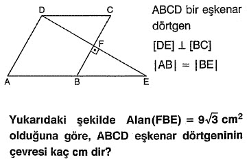 Eşkenar Dörtgen Soru 6