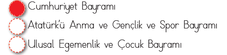 29 Ekim’de kutladığımız millî bayramımız hangisidir?