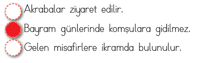 Aşağıdakilerden hangisi dinî bayramlarda yapılan etkinliklerden biri değildir?