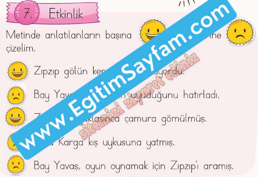 Metinde anlatılanların başına ?, diğerlerine ? çizelim.