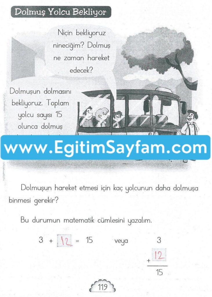 1. Sınıf MHG Yayınları Matematik Ders Kitabı Sayfa 119 Cevabı