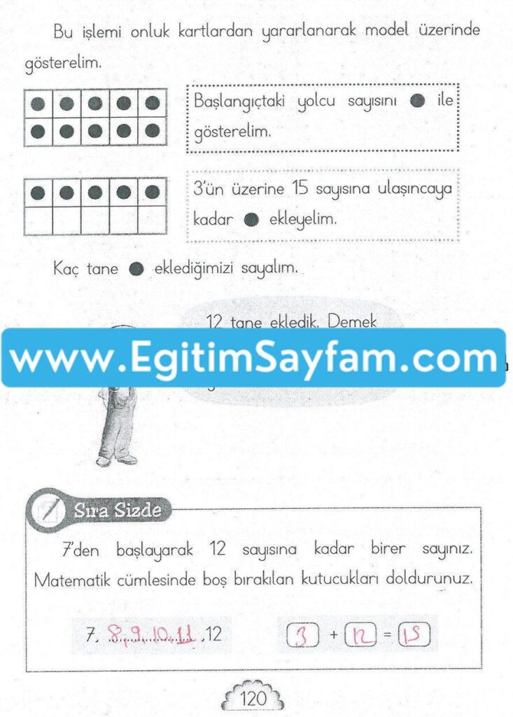 1. Sınıf MHG Yayınları Matematik Ders Kitabı Sayfa 120 Cevabı