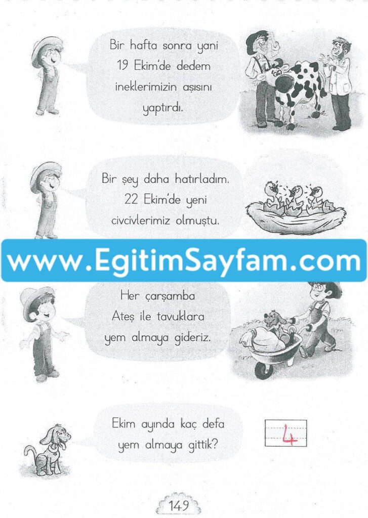 1. Sınıf MHG Yayınları Matematik Ders Kitabı Sayfa 149 Cevabı