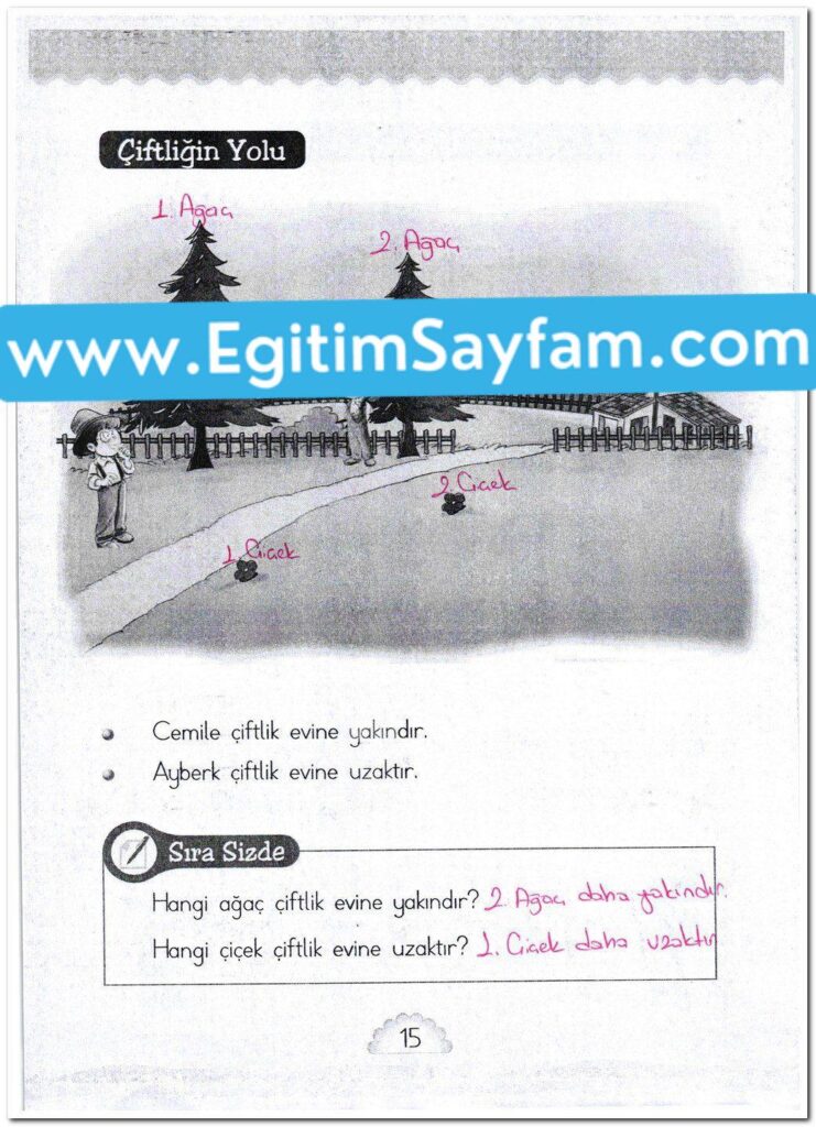 1. Sınıf MHG Yayınları Matematik Ders Kitabı Sayfa 15 Cevabı