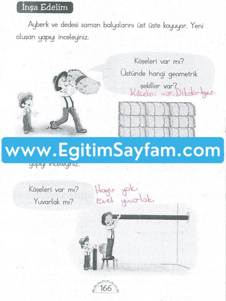 1. Sınıf MHG Yayınları Matematik Ders Kitabı Sayfa 166 Cevabı