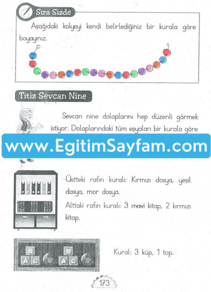 1. Sınıf MHG Yayınları Matematik Ders Kitabı Sayfa 173 Cevabı