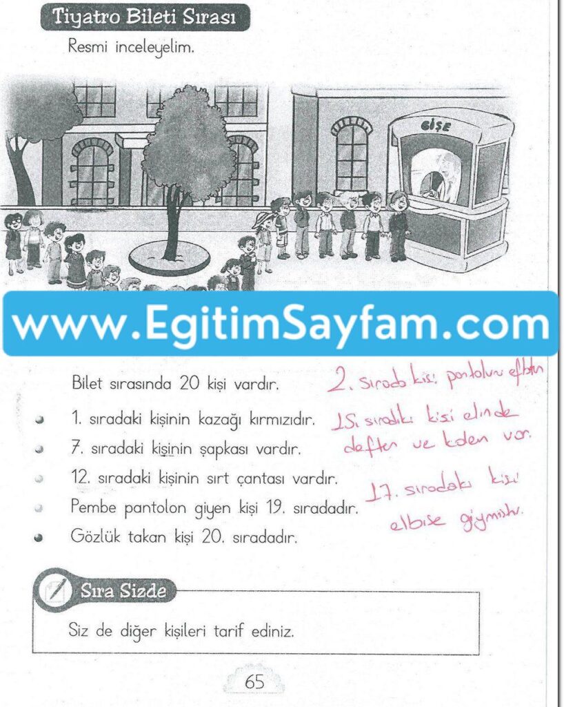 1. Sınıf MHG Yayınları Matematik Ders Kitabı Sayfa 65 Cevabı