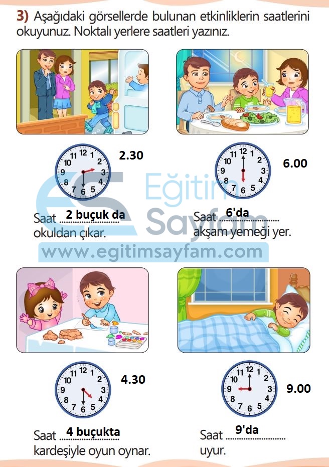 1. Sınıf Matematik Meb Yayınları Çalışma Kitabı Cevapları Sayfa 109