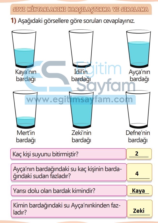 1. Sınıf Matematik Meb Yayınları Çalışma Kitabı Cevapları Sayfa 138