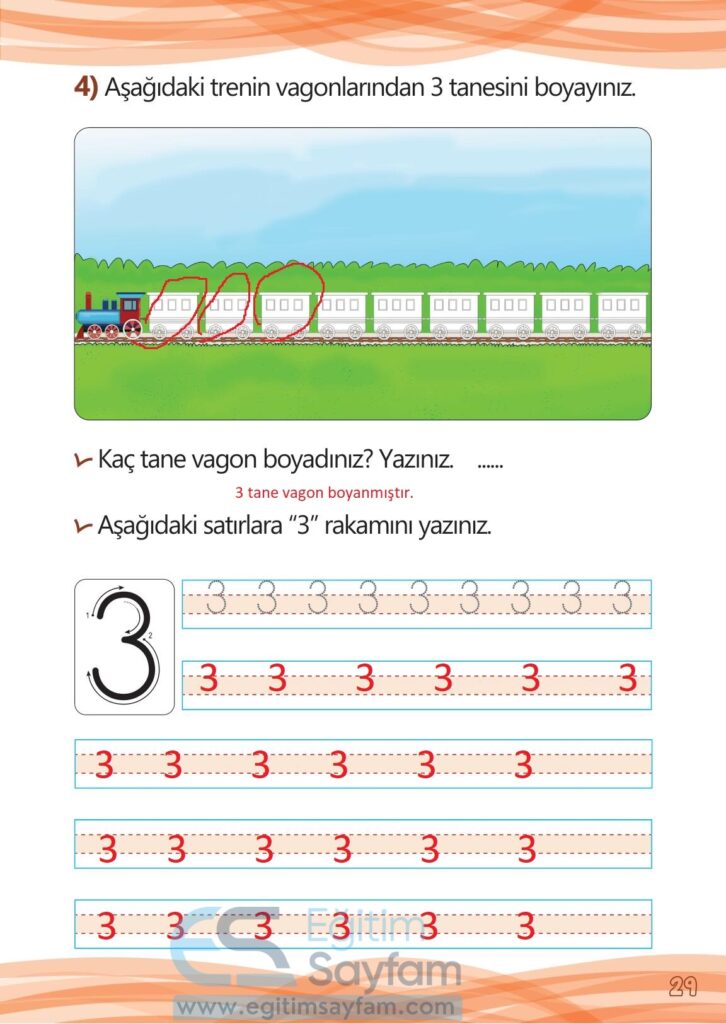 1. Sınıf Matematik Meb Yayınları Çalışma Kitabı Cevapları Sayfa 29