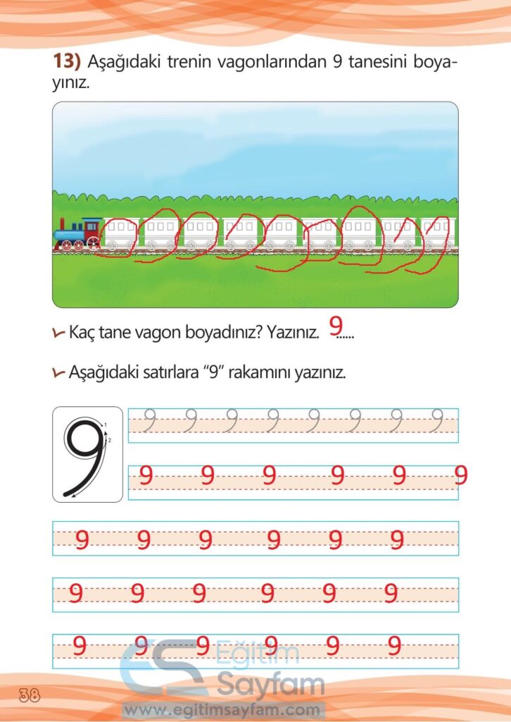 1. Sınıf Matematik Meb Yayınları Çalışma Kitabı Cevapları Sayfa 38