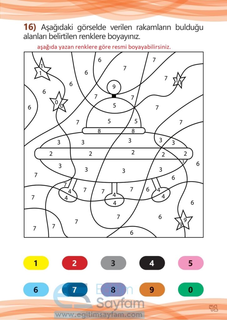 1. Sınıf Matematik Meb Yayınları Çalışma Kitabı Cevapları Sayfa 41