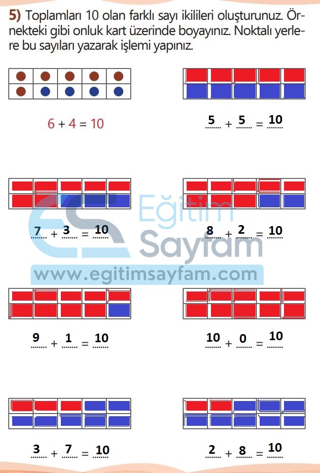 1. Sınıf Matematik Meb Yayınları Çalışma Kitabı Cevapları Sayfa 74