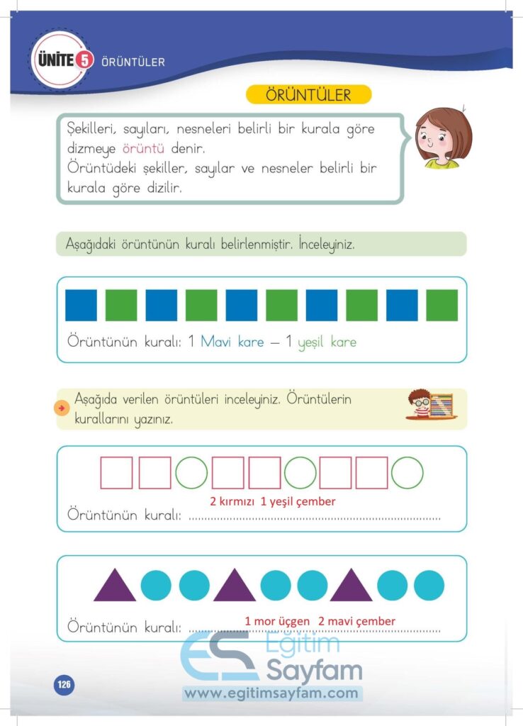 1. Sınıf Matematik Çalışma Kitabı Cevapları Meb Yayınları Sayfa 126