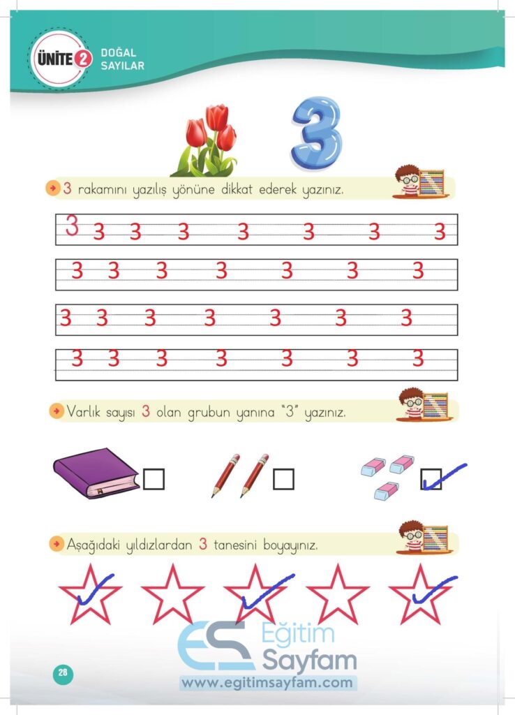 1. Sınıf Matematik Çalışma Kitabı Cevapları Meb Yayınları Sayfa 28