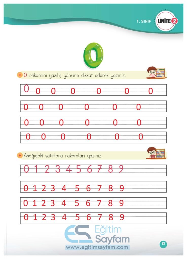 1. Sınıf Matematik Çalışma Kitabı Cevapları Meb Yayınları Sayfa 33