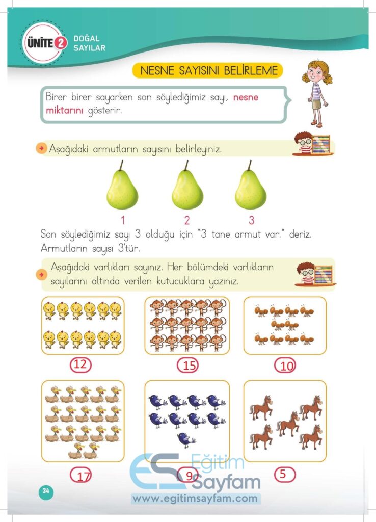 1. Sınıf Matematik Çalışma Kitabı Cevapları Meb Yayınları Sayfa 34