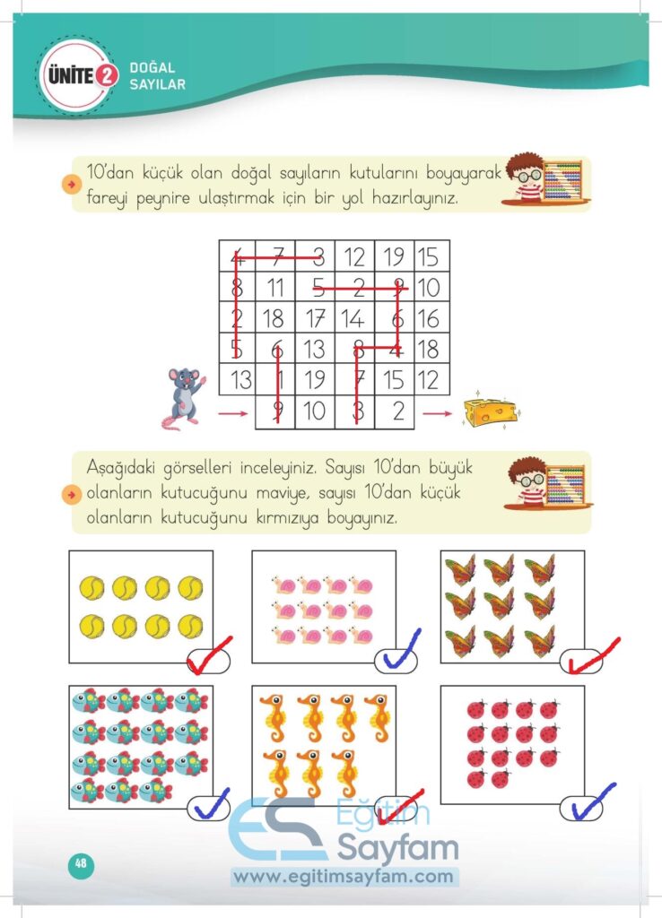 1. Sınıf Matematik Çalışma Kitabı Cevapları Meb Yayınları Sayfa 48