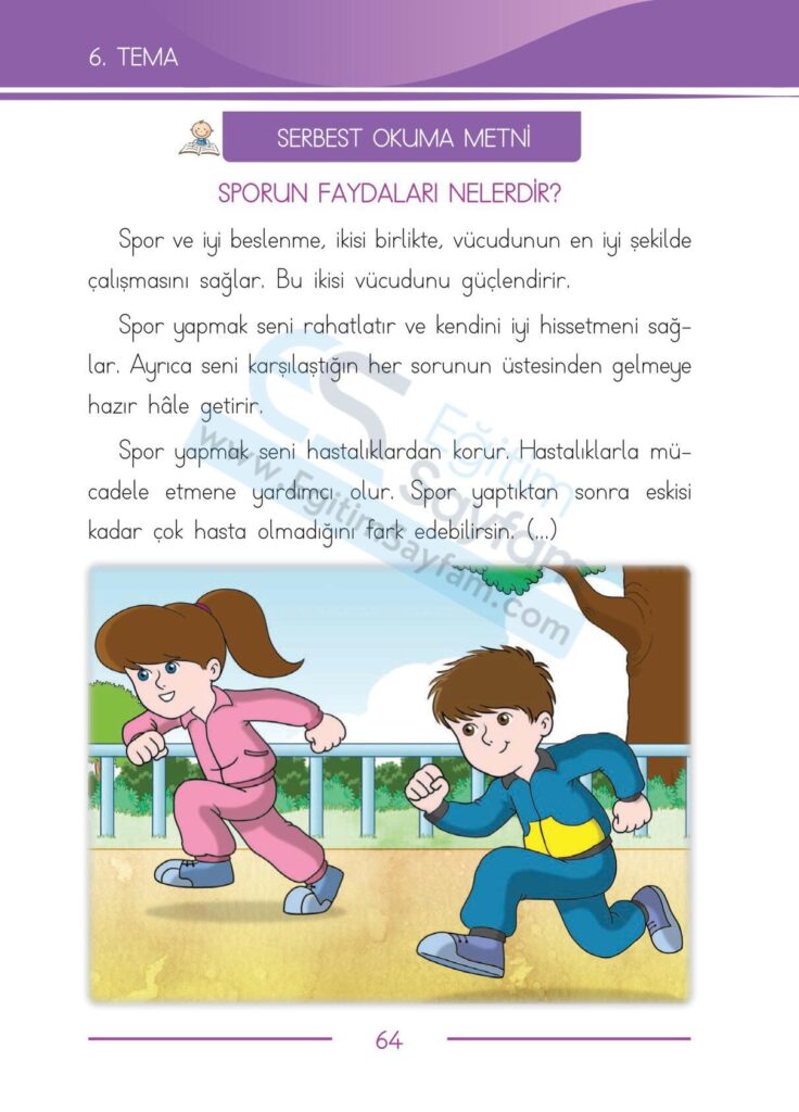 Sporun Faydaları Nelerdir Metni Etkinlik Cevapları (1. Sınıf Türkçe)