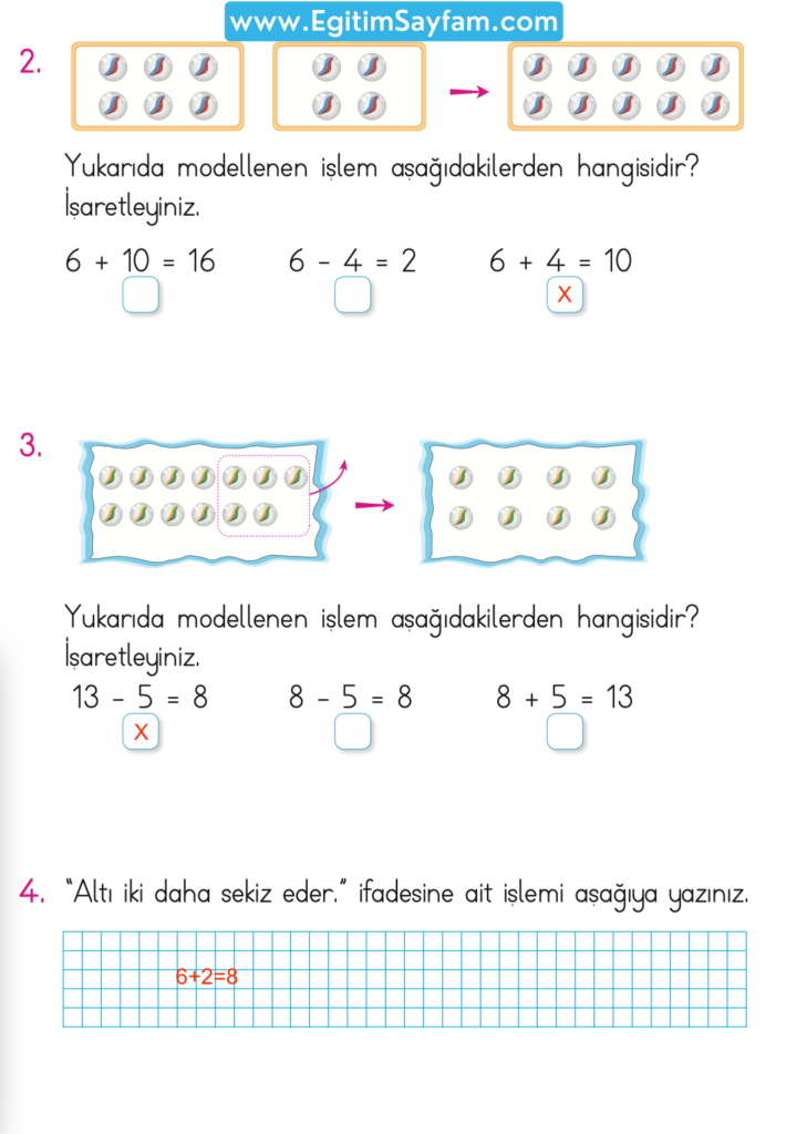 1. Sınıf Matematik Açılım Yayınları Ders Kitabı Cevapları Sayfa 101