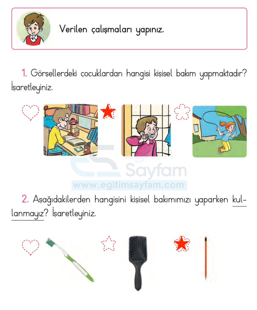 1. Sınıf Hayat Bilgisi Ders Kitabı Cevapları Pasifik Yayınları Sayfa 104