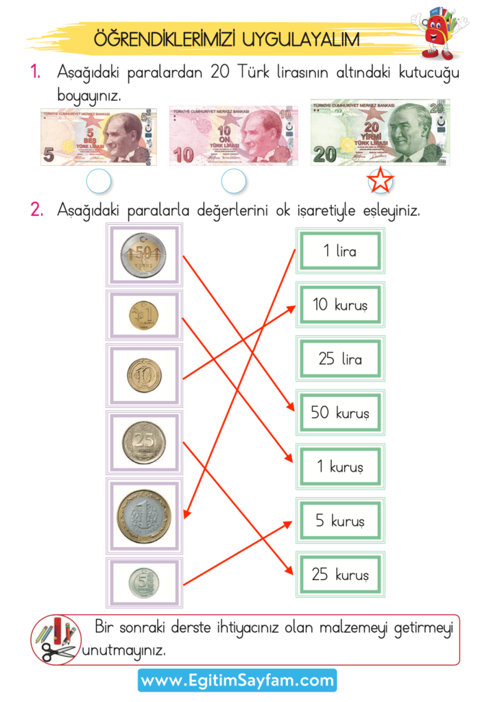 1. Sınıf Matematik Açılım Yayınları Ders Kitabı Cevapları Sayfa 109