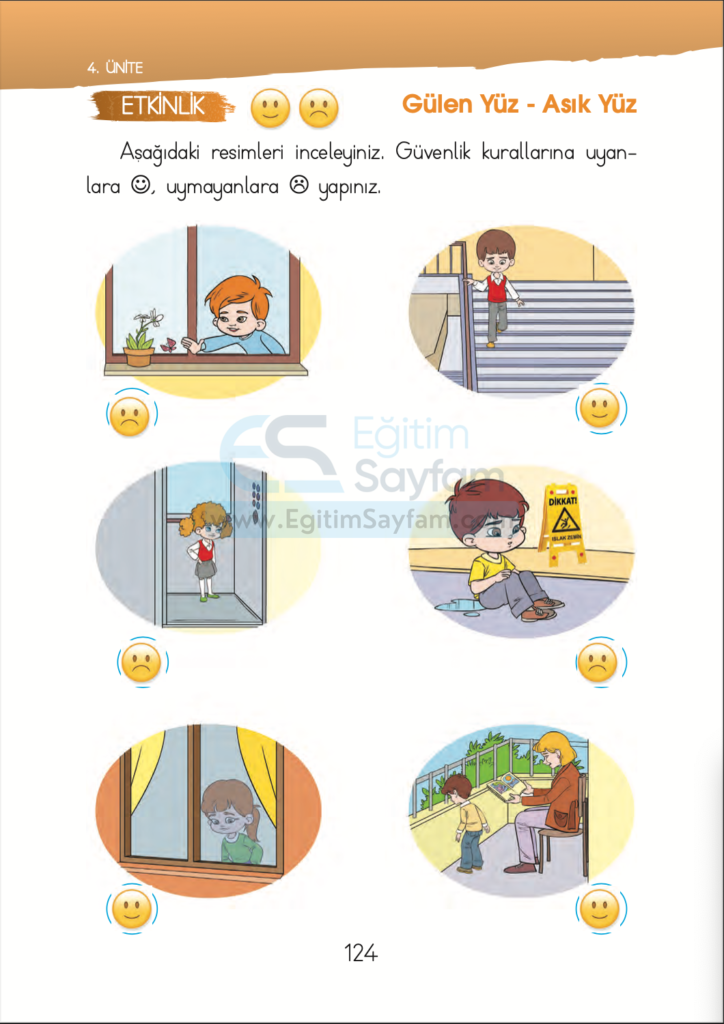 1. Sınıf Hayat Bilgisi Ders Kitabı Cevapları İhsan Yayıncılık Sayfa 124