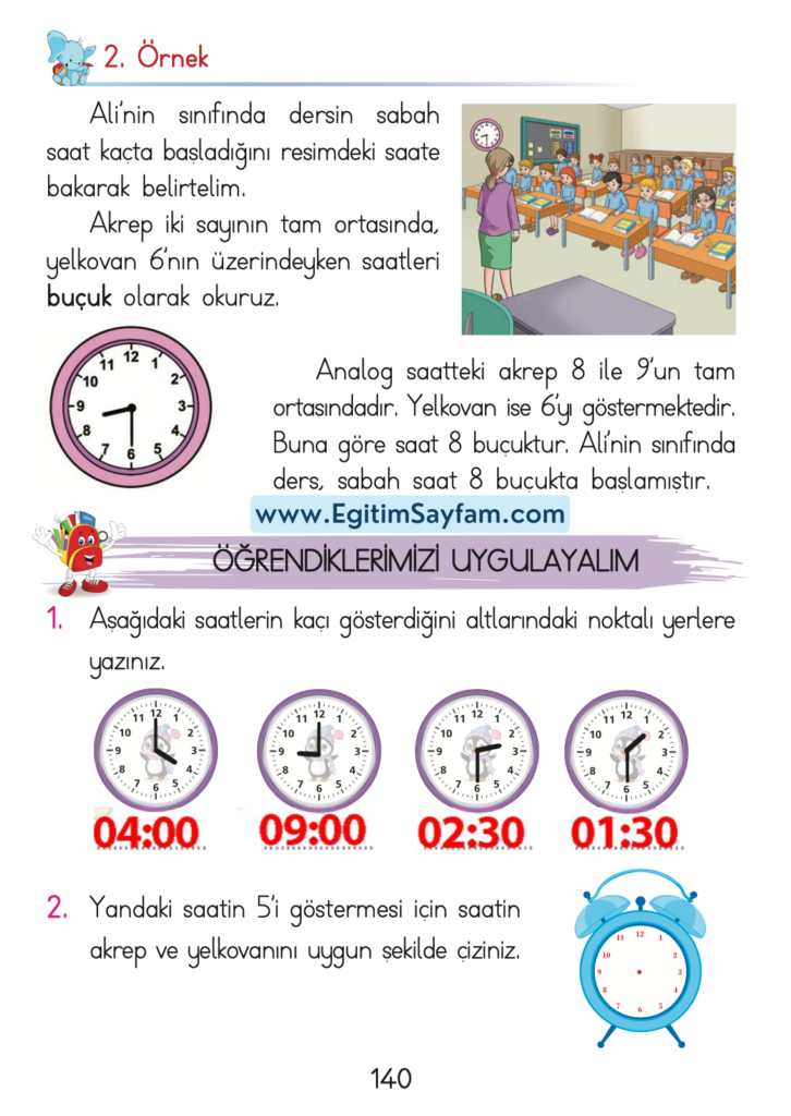 1. Sınıf Matematik Açılım Yayınları Ders Kitabı Cevapları Sayfa 140