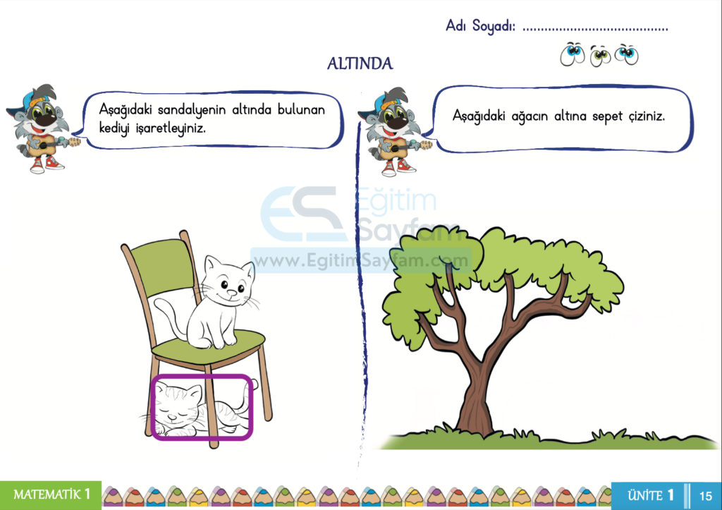 1. Sınıf Matematik Çalışma Kitabı Cevapları Sayfa 15