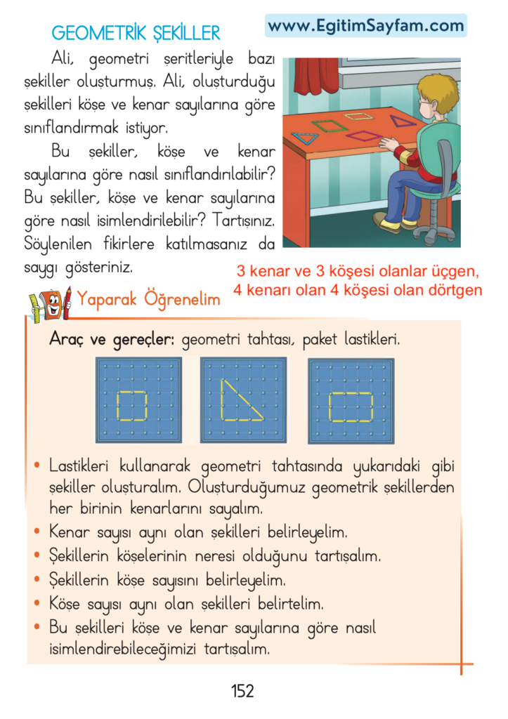 1. Sınıf Matematik Açılım Yayınları Ders Kitabı Cevapları Sayfa 152