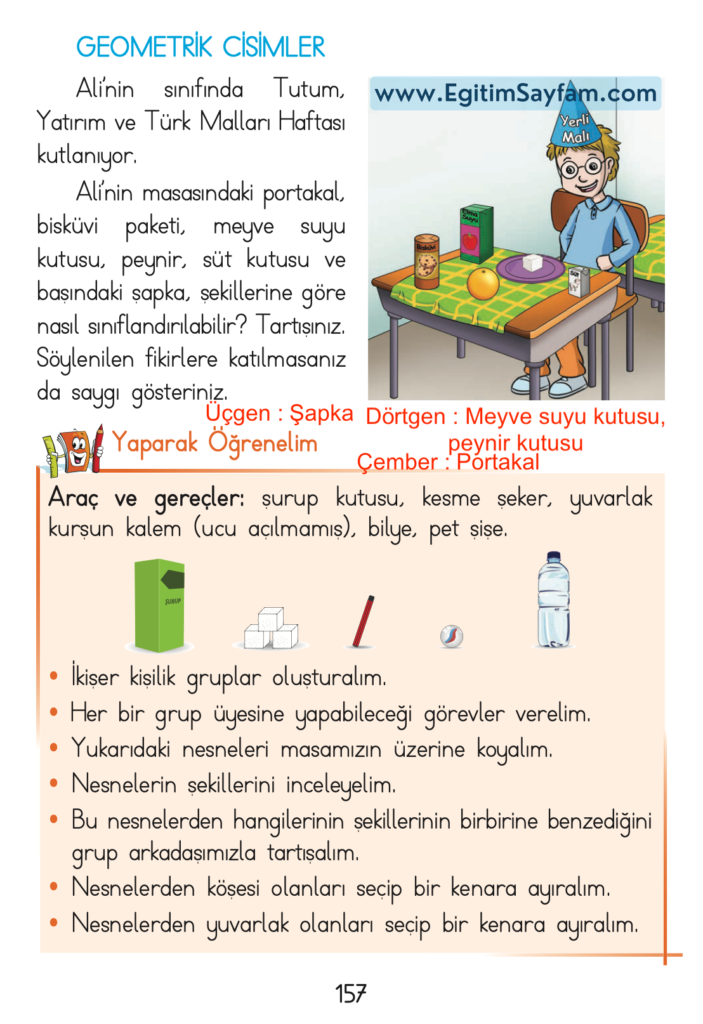 1. Sınıf Matematik Açılım Yayınları Ders Kitabı Cevapları Sayfa 157