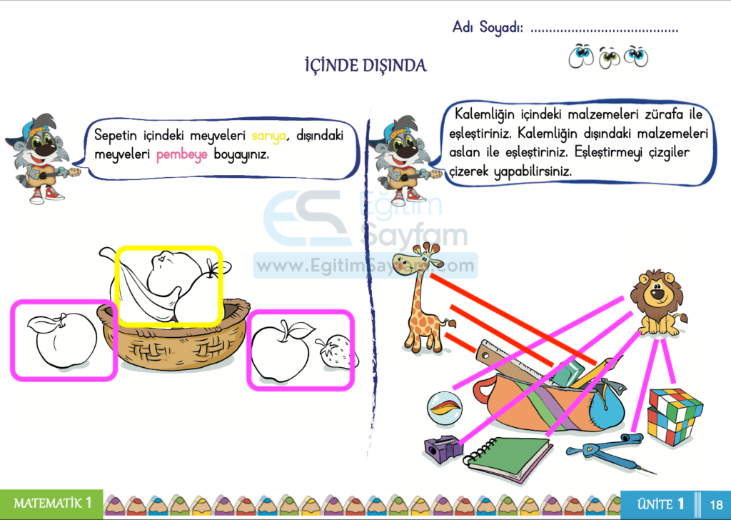 1. Sınıf Matematik Çalışma Kitabı Cevapları Sayfa 18