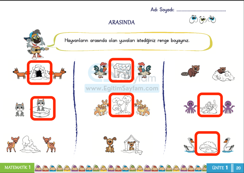 1. Sınıf Matematik Çalışma Kitabı Cevapları Sayfa 20