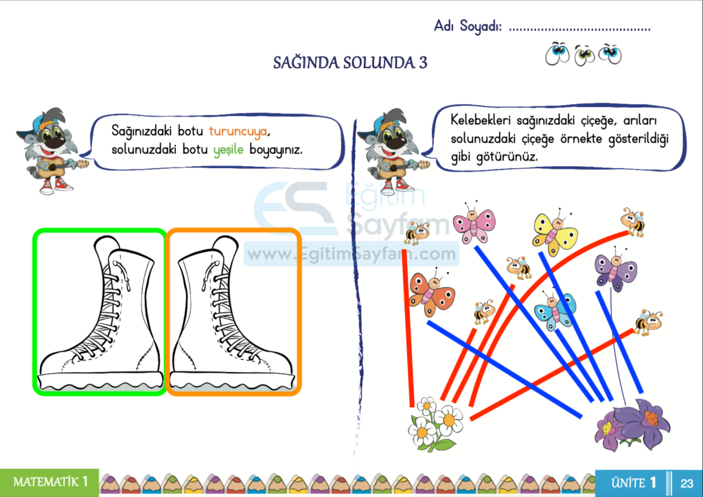 1. Sınıf Matematik Çalışma Kitabı Cevapları Sayfa 23