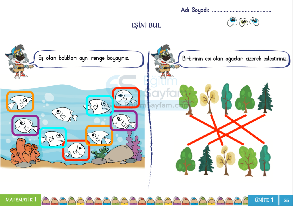 1. Sınıf Matematik Çalışma Kitabı Cevapları Sayfa 25